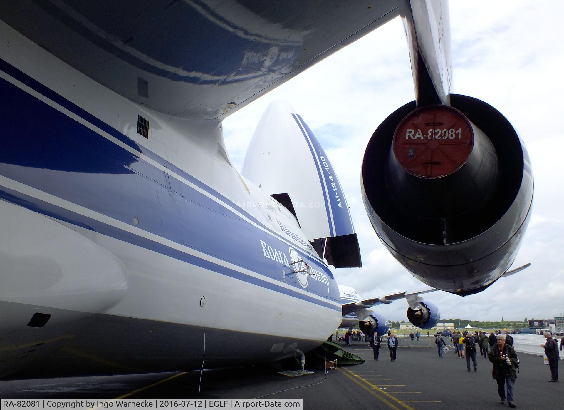 RA-82081, 2004 Antonov An-124-100M Ruslan C/N 9773051462165, Antonov An-124-100M Ruslan of Volga-Dnepr at Farnborough International 2016