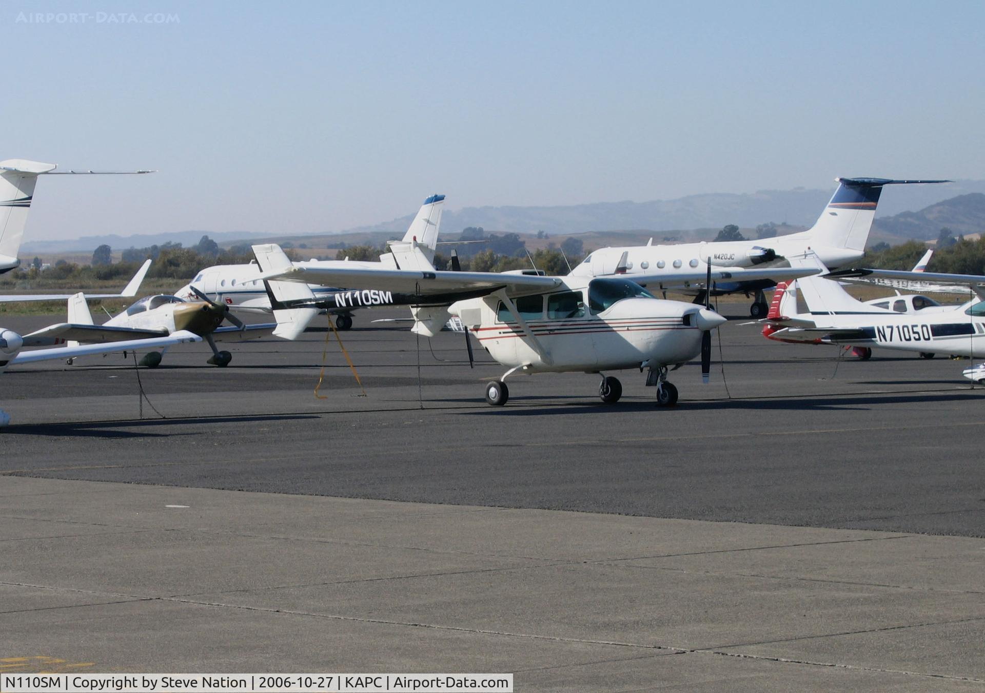 N110SM, 1964 Cessna 337 Super Skymaster C/N 337-0023, 1964 Cessna 337 from Corona Airport (Riverside County), CA @ Napa, CA
