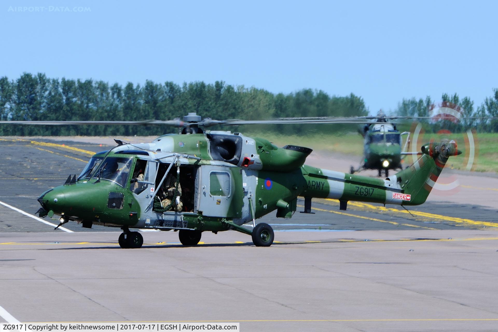 ZG917, 1992 Westland Lynx AH.9A C/N 356, Nice Visitor.