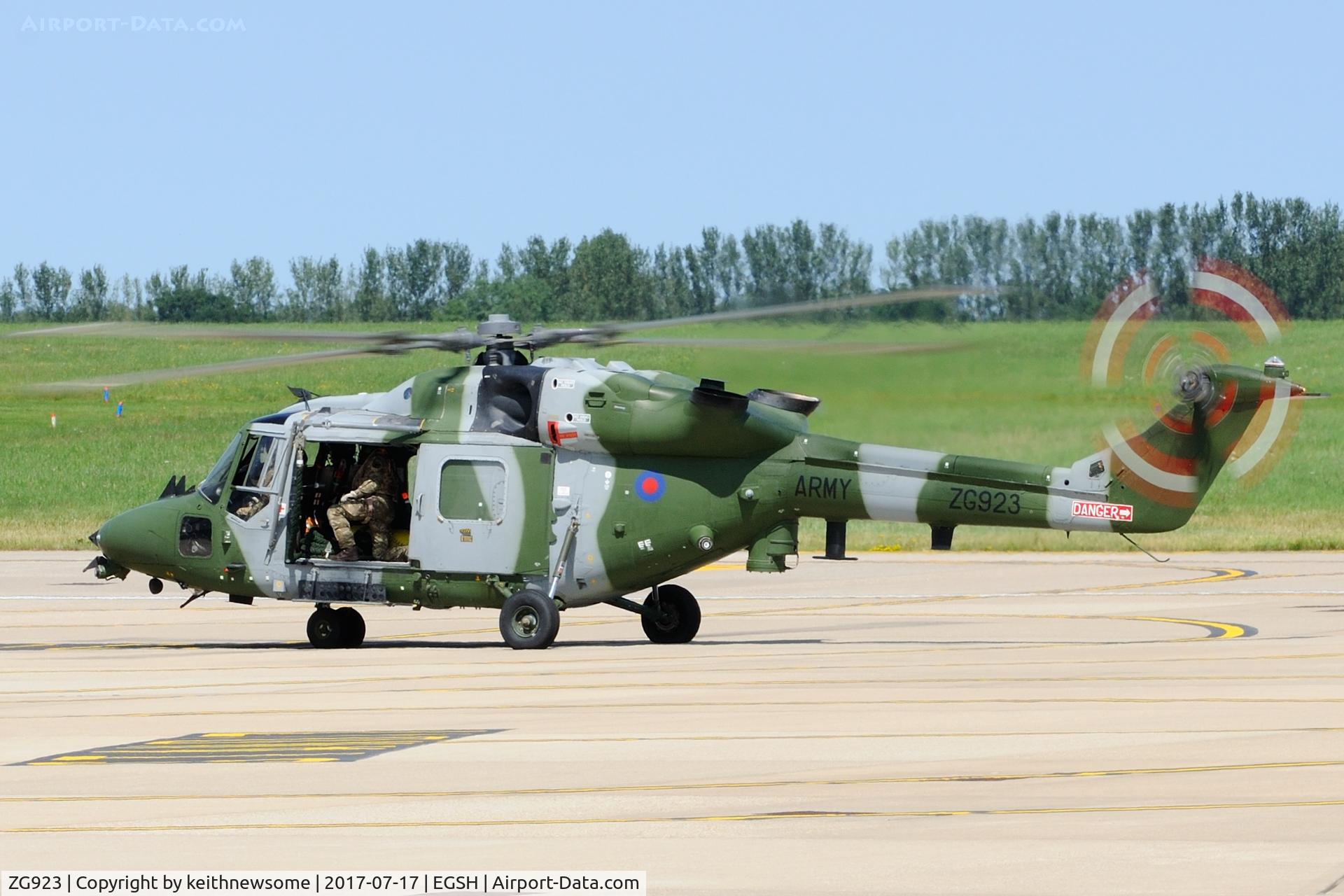ZG923, Westland Lynx AH.9A C/N 362, Nice Visitor.