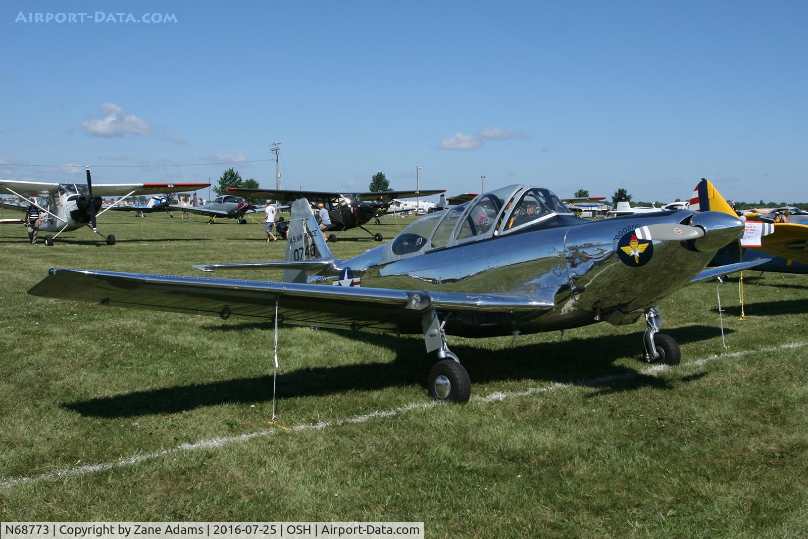 N68773, 1950 Temco T-35 Buckaroo (TE-1B) C/N 6008, At the 2016 EAA AirVenture - Oshkosh, Wisconsin