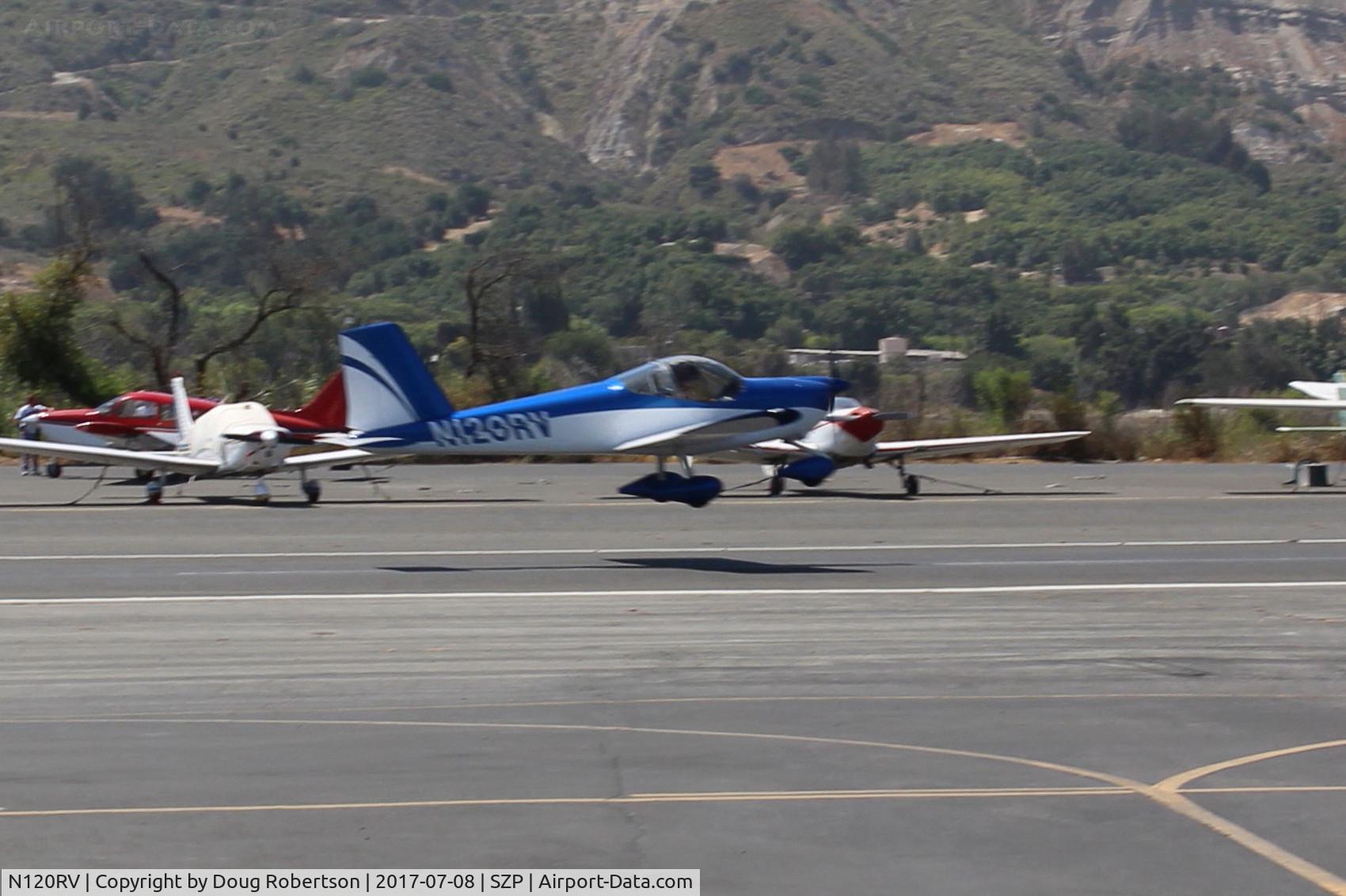 N120RV, 2013 Vans RV-12 C/N 120530, 2013 Brenneise VAN's RV-12A E-LSA, Rotax 912ULS 100 Hp, takeoff Rwy 22