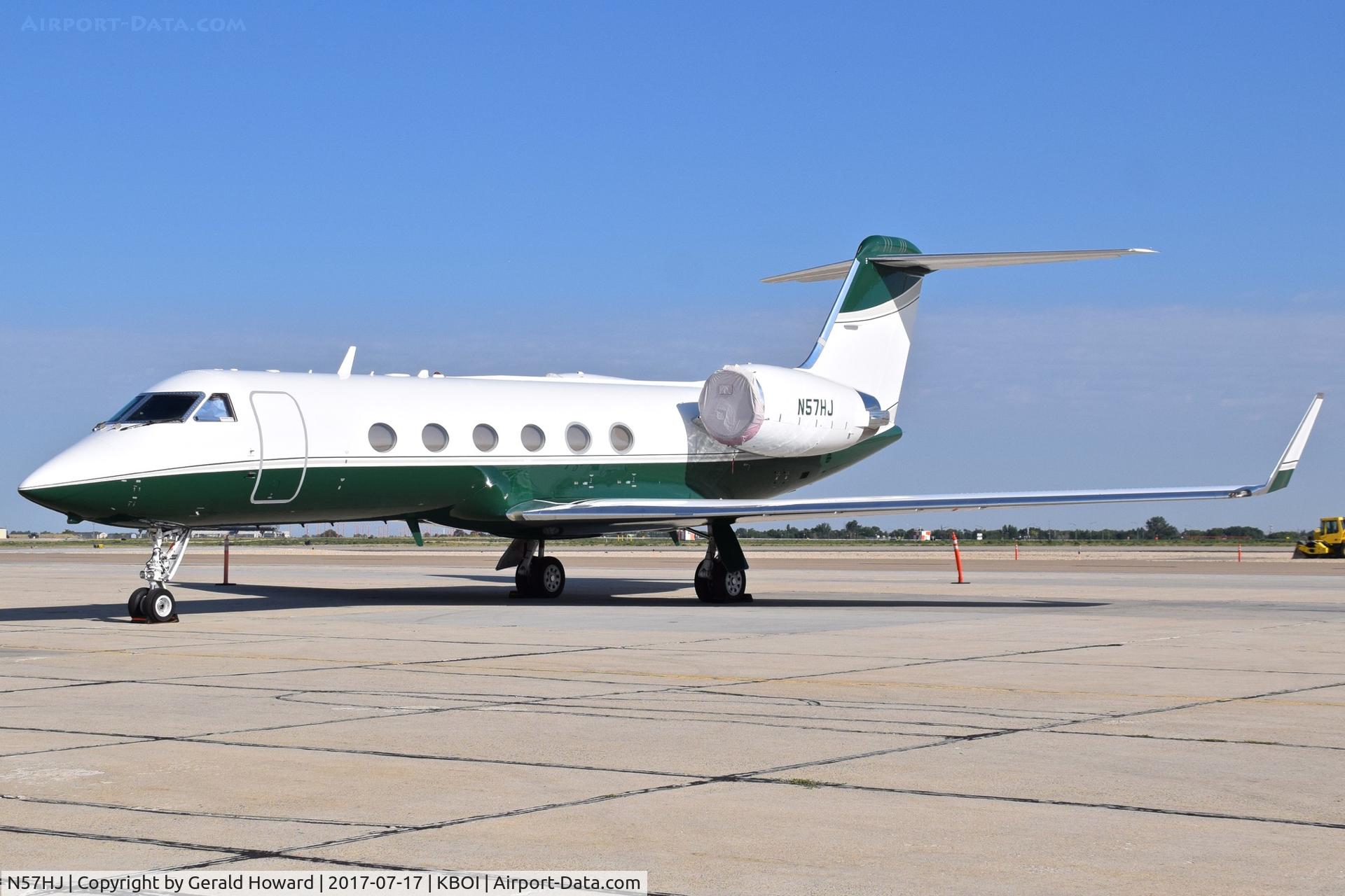 N57HJ, 1995 Gulfstream Aerospace G-IV C/N 1261, Parked on the south GA ramp.