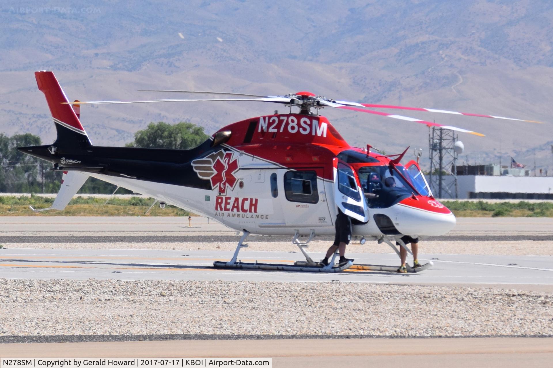 N278SM, 2015 AgustaWestland AW-119 MKII Koala C/N 14827, Parked on the south Helipad.
