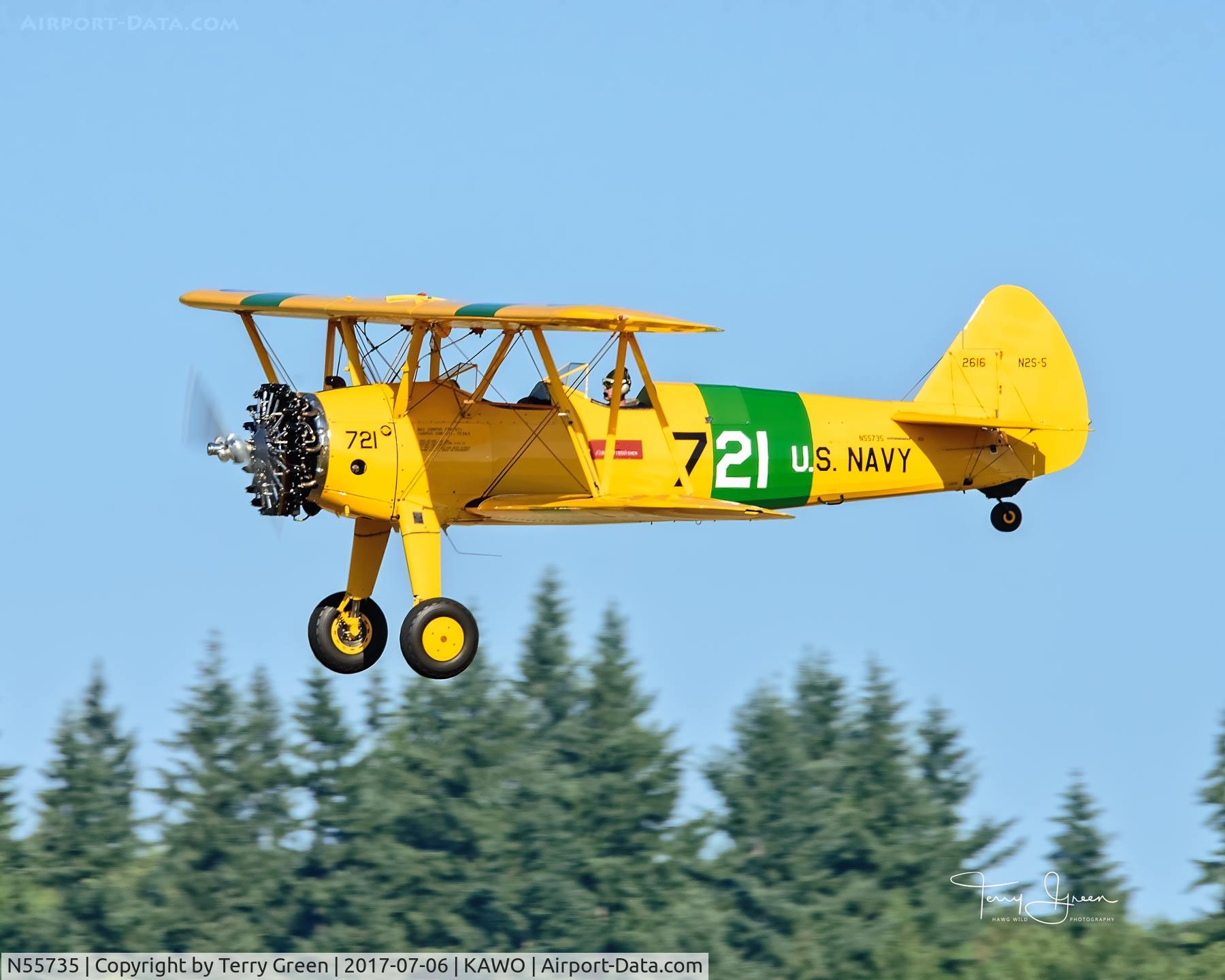N55735, 1941 Boeing B75N1 C/N 75-2616, 2017 ARLINGTON FLY-IN