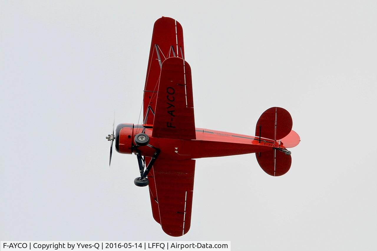 F-AYCO, 1996 WACO Taperwing T-10 Replica C/N 39, WACO Taperwing T-10 Replica, On display, La Ferté-Alais (LFFQ) air show 2016