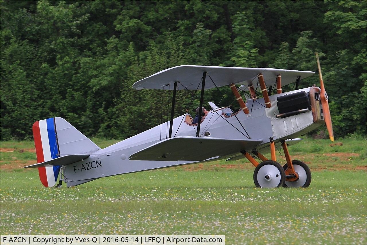 F-AZCN, Royal Aircraft Factory SE-5A Replica C/N 02, Royal Aircraft Factory SE-5A Replica, Landing, La Ferté-Alais Airfield (LFFQ) Air show 2016