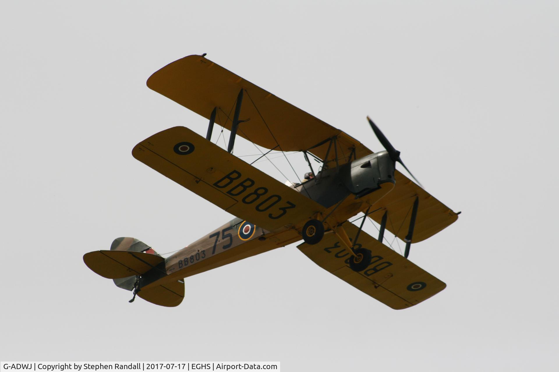 G-ADWJ, 1935 De Havilland DH-82A Tiger Moth II C/N 3450, Testing at Hentsridge, July 2017