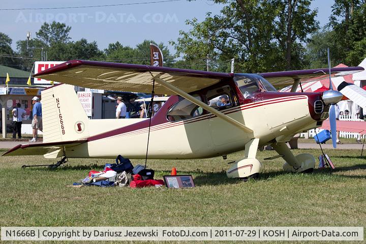 N1666B, 1948 Temco Luscombe 11A C/N 11-172, Luscombe 11A Sedan CN 11-172, NC1666B