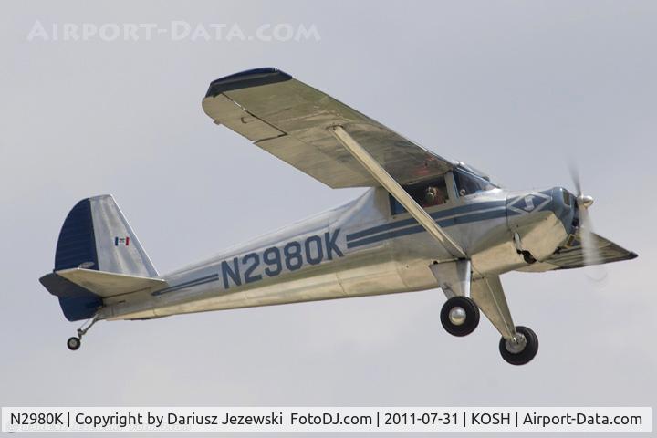 N2980K, 1947 Luscombe 8A C/N 5707, Luscombe 8A Luscome Master CN 5707, N2980K