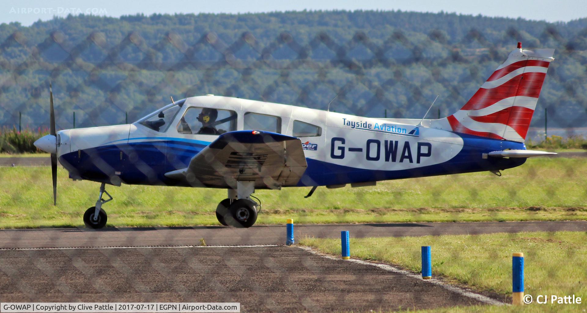 G-OWAP, 1977 Piper PA-28-161 Cherokee Warrior II C/N 28-7816314, In action at Dundee