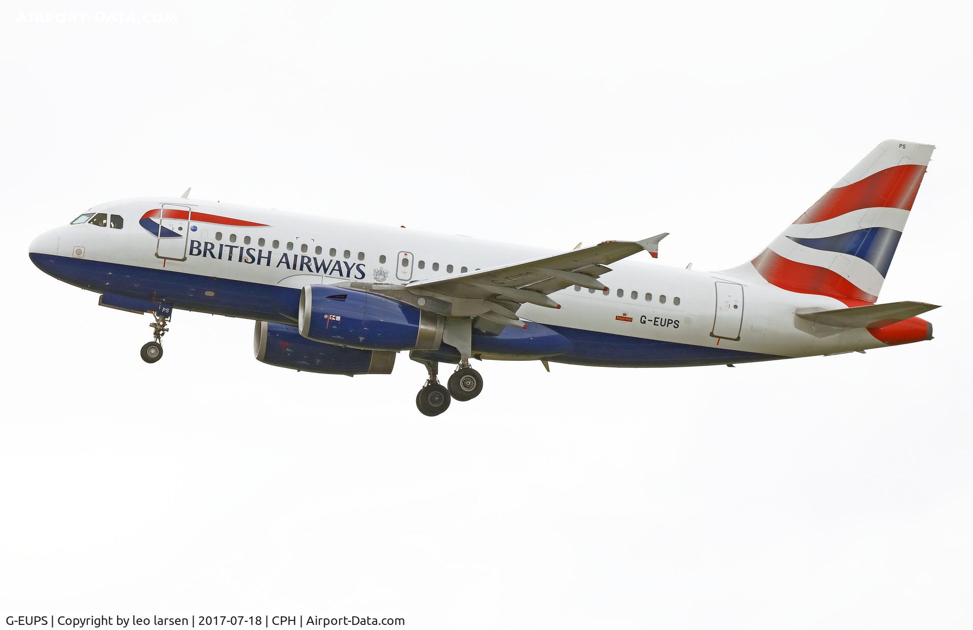 G-EUPS, 2000 Airbus A319-131 C/N 1338, Copenhagen T/O R-22R 18.7.2017