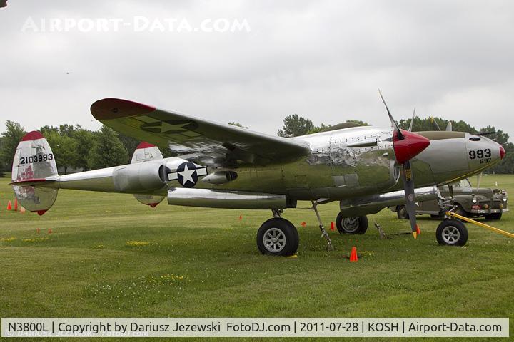 N3800L, 1945 Lockheed P-38L-5-LO Lightning C/N 422-8342, Lockheed P-38L Lightning CN 8342, N3800L