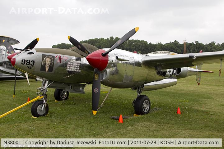 N3800L, 1945 Lockheed P-38L-5-LO Lightning C/N 422-8342, Lockheed P-38L Lightning CN 8342, N3800L