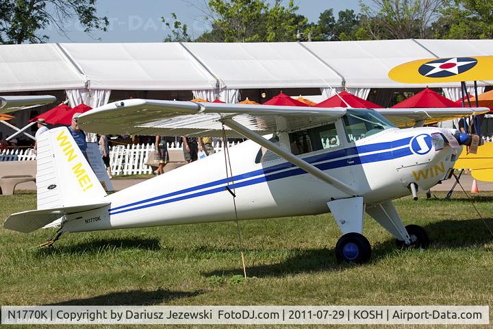 N1770K, 1946 Luscombe 8E Silvaire C/N 4497, Luscombe 8E Silvaire Deluxe CN 4497, N1770K