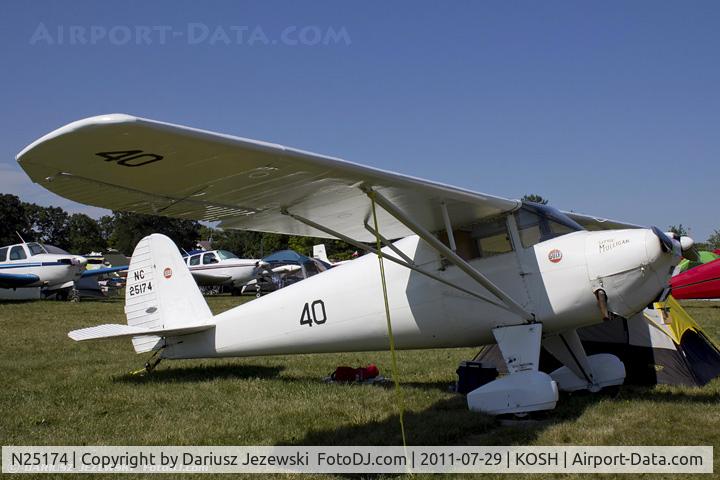 N25174, 1939 Luscombe 8A Silvaire C/N 1098, Luscombe 8A Luscome Master CN 1098, NC25174
