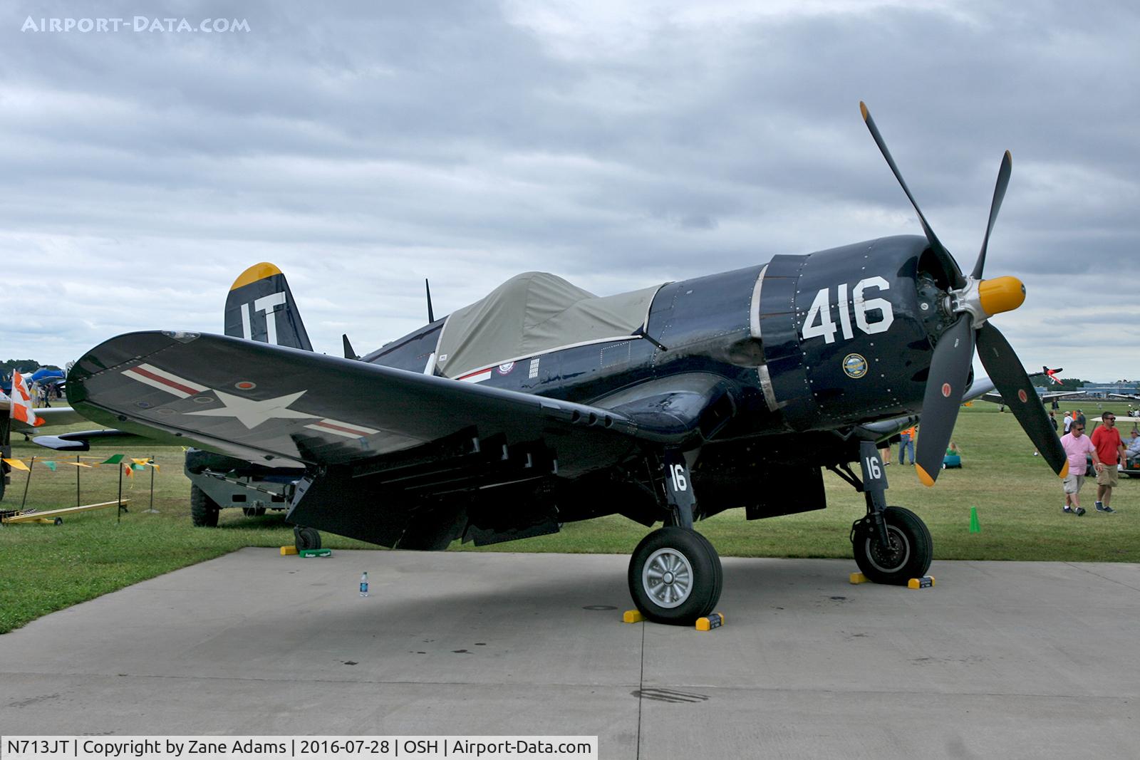 N713JT, 1945 Vought F4U-4B Corsair C/N 97143, At the 2016 EAA AirVenture - Oshkosh, Wisconsin