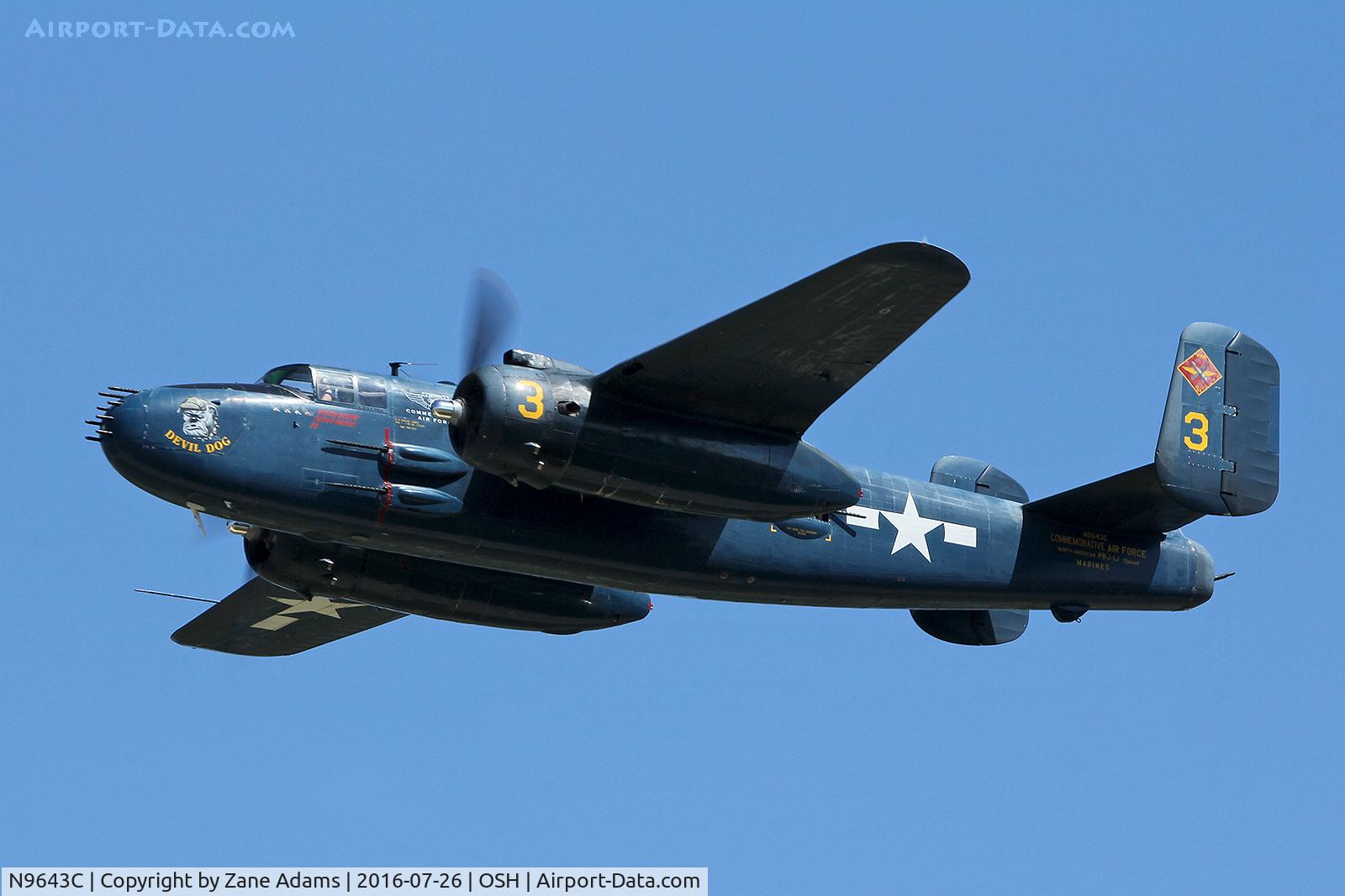 N9643C, 1944 North American B-25J Mitchell Mitchell C/N 108-47512, At the 2016 EAA AirVenture - Oshkosh, Wisconsin