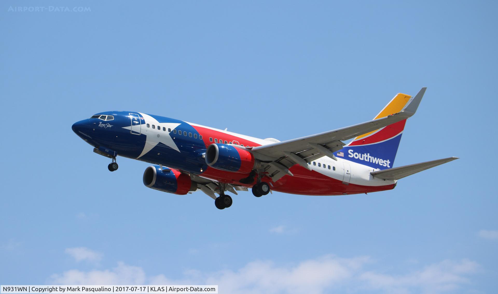 N931WN, 2009 Boeing 737-7H4 C/N 36637, Boeing 737-700