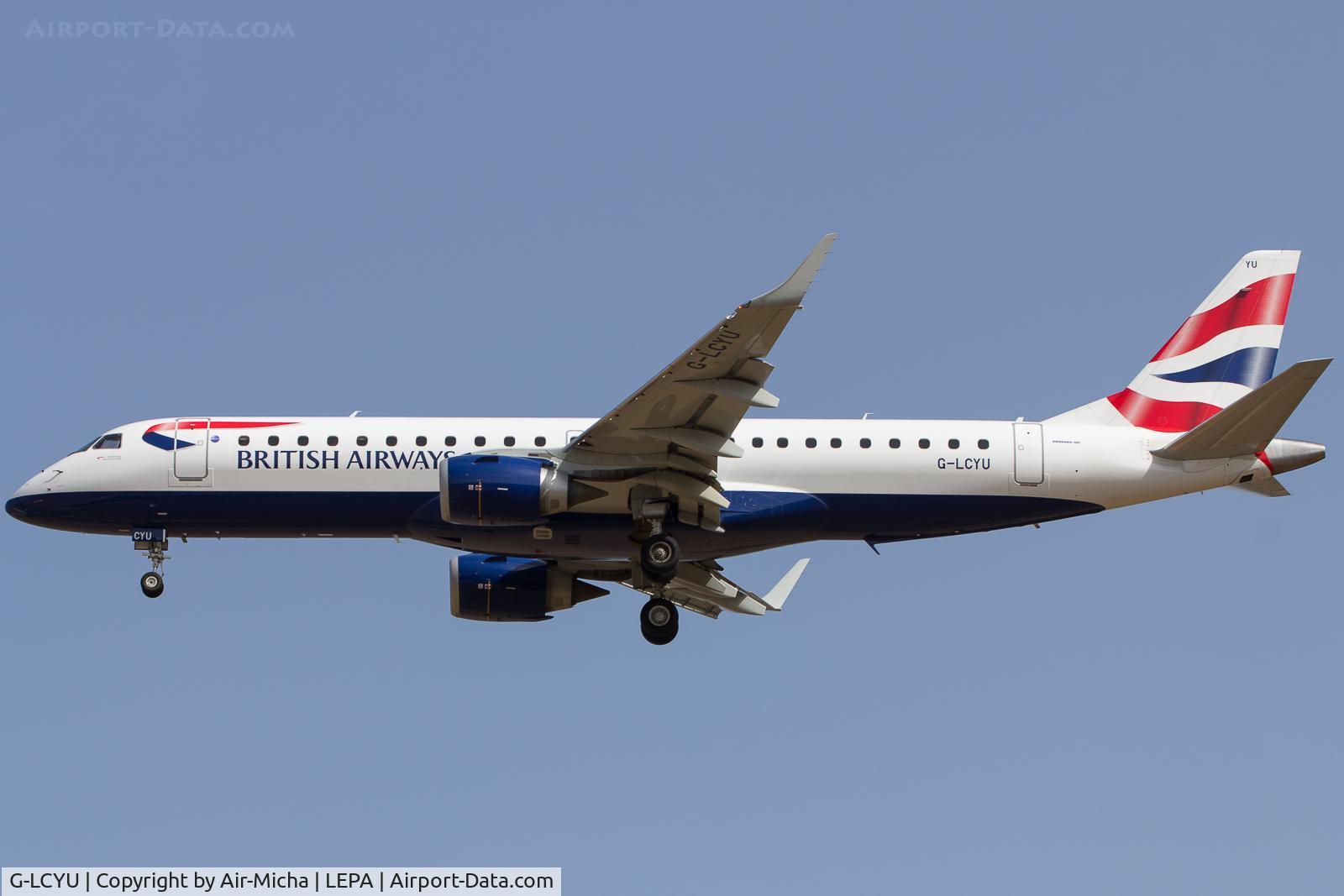 G-LCYU, 2014 Embraer 190SR (ERJ-190-100SR) C/N 19000674, BA CityFlyer