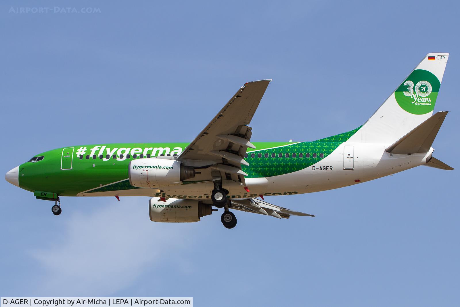 D-AGER, 1998 Boeing 737-75B C/N 28107, Germania