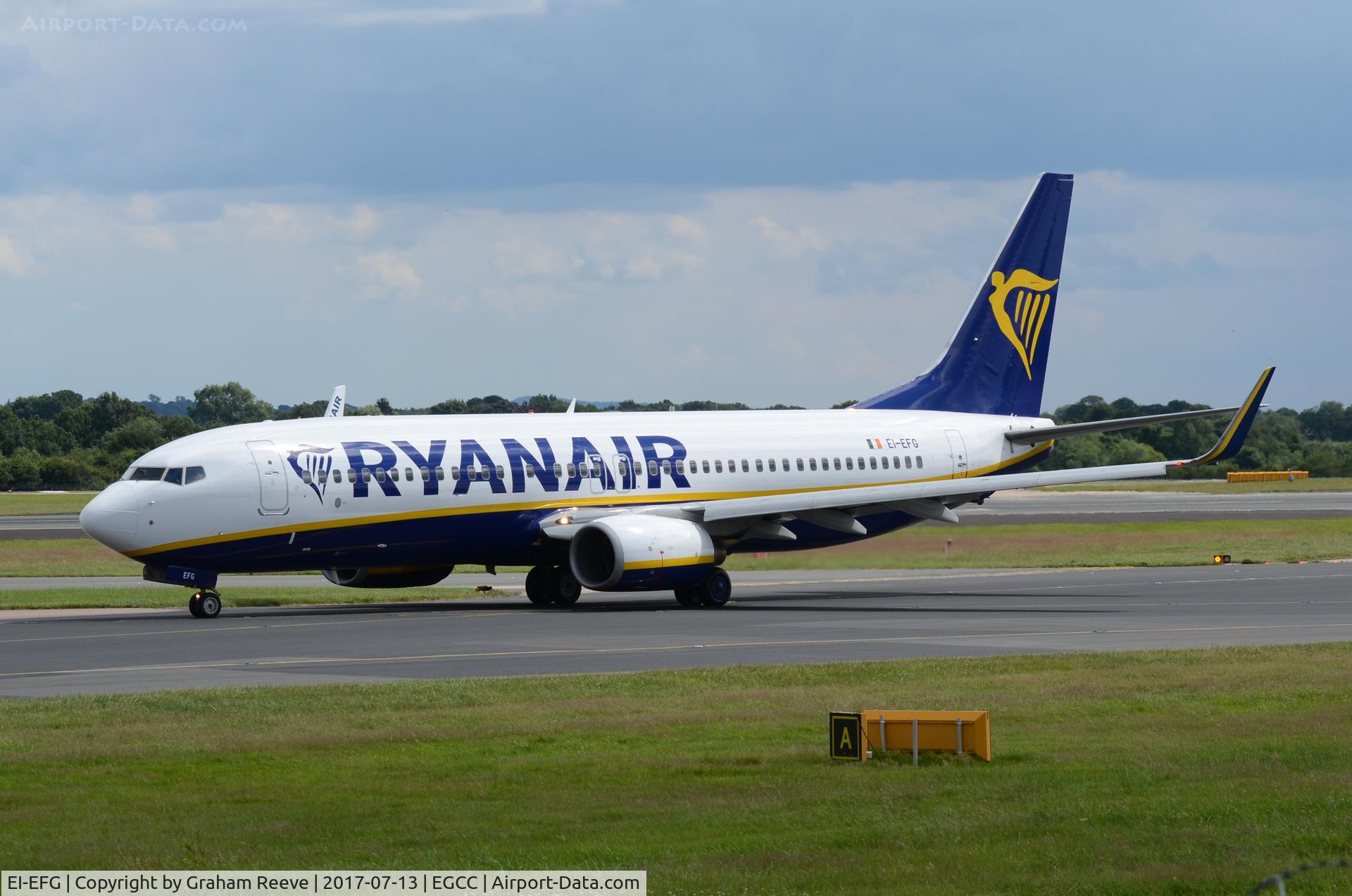 EI-EFG, 2009 Boeing 737-8AS C/N 35014, Just landed at Manchester.