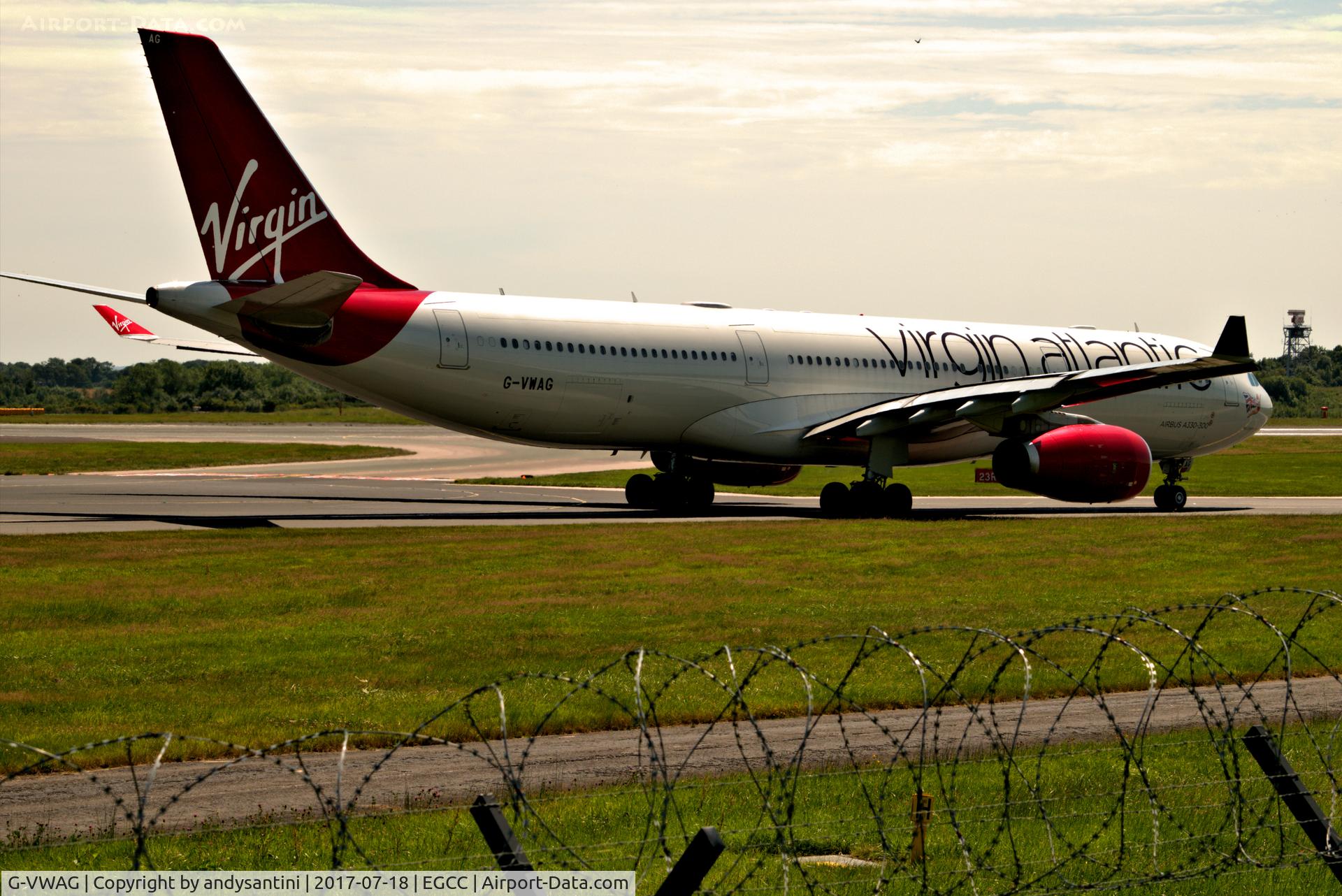 G-VWAG, 2012 Airbus A330-343X C/N 1341, taxing out for take off [egcc uk]