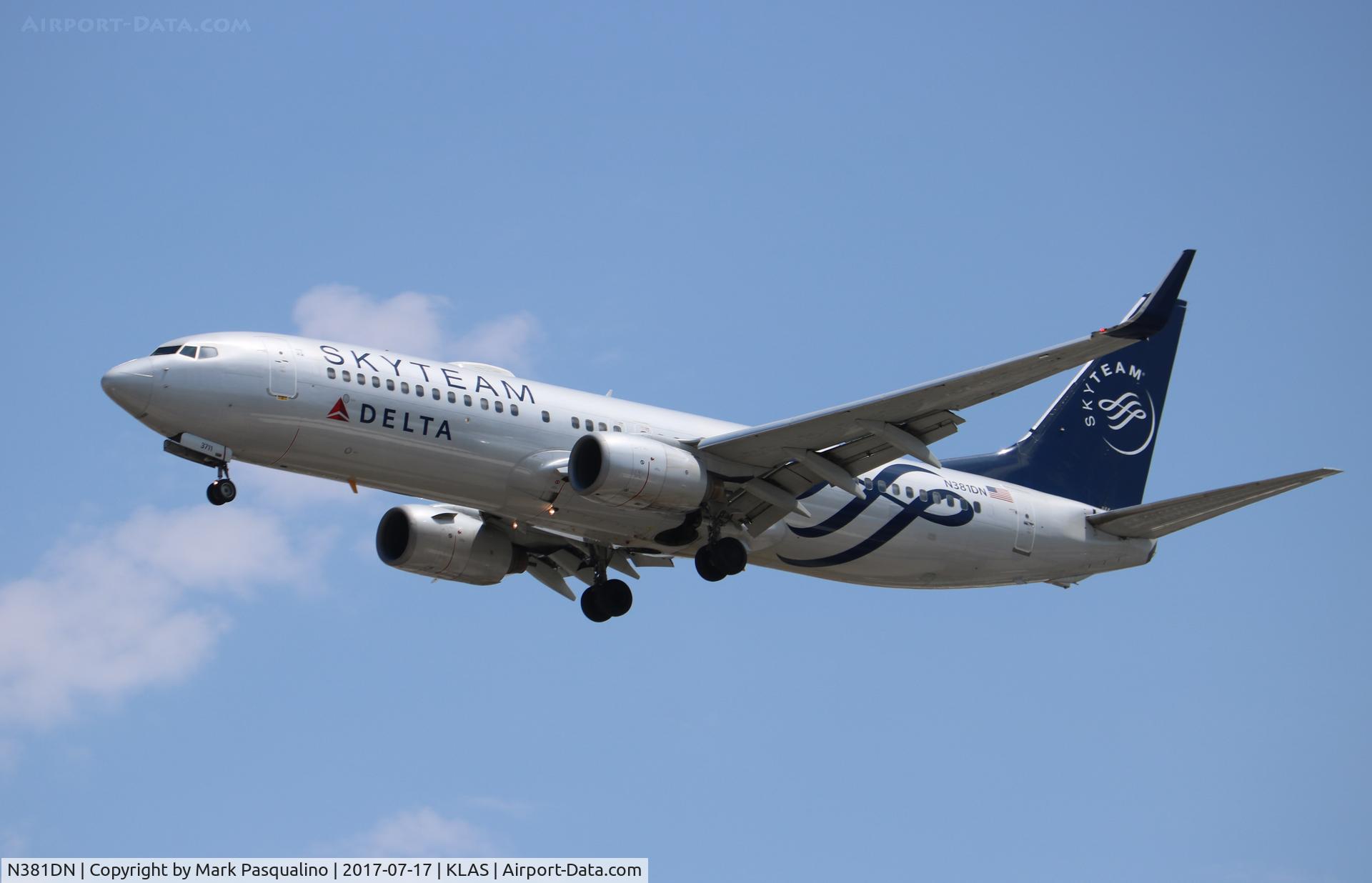 N381DN, 1999 Boeing 737-832 C/N 30350, Boeing 737-800