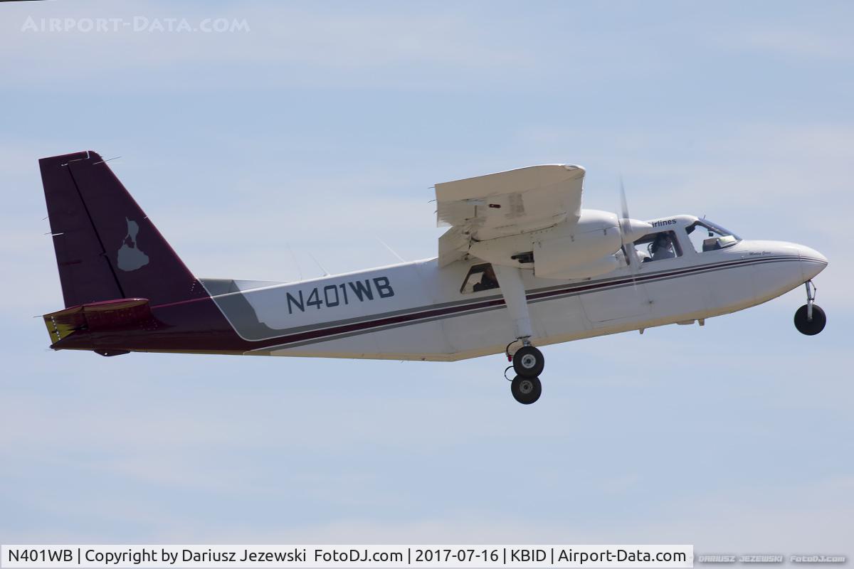 N401WB, 1969 Britten-Norman BN-2A Islander C/N 66, Britten-Norman BN-2A-26 Islander CN 66, N401WB