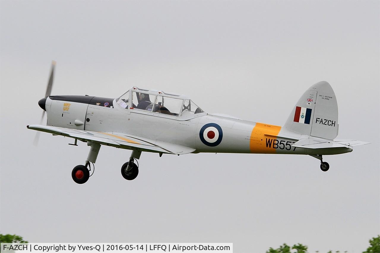 F-AZCH, De Havilland DHC-1 Chipmunk 22 C/N C1/0702, De Havilland DHC-1 Chipmunk 22, Take off rwy 28, La Ferté-Alais airfield (LFFQ) Air show 2016