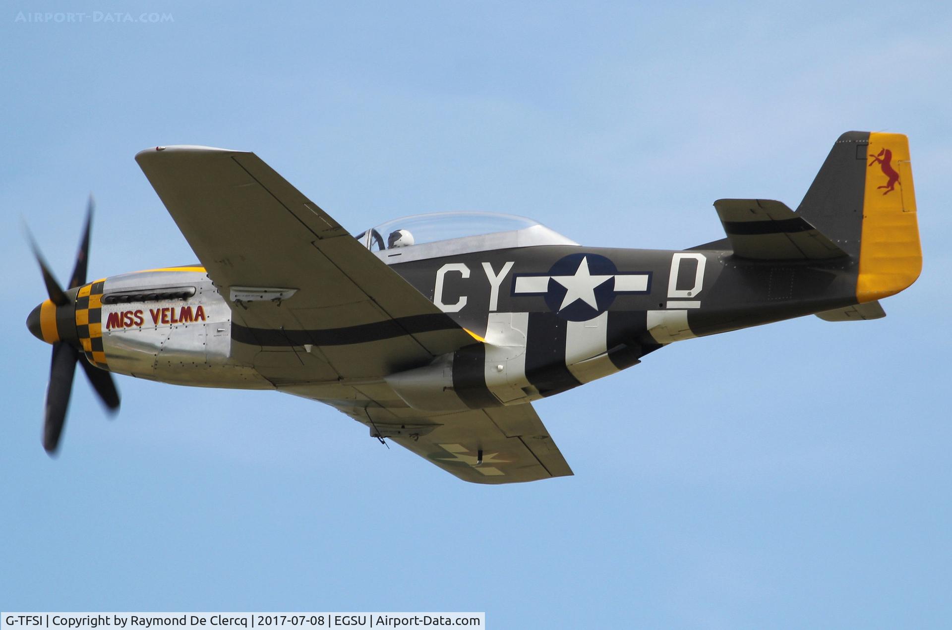 G-TFSI, 1944 North American TF-51D Mustang C/N 124-44703, Flying Legends airshow.