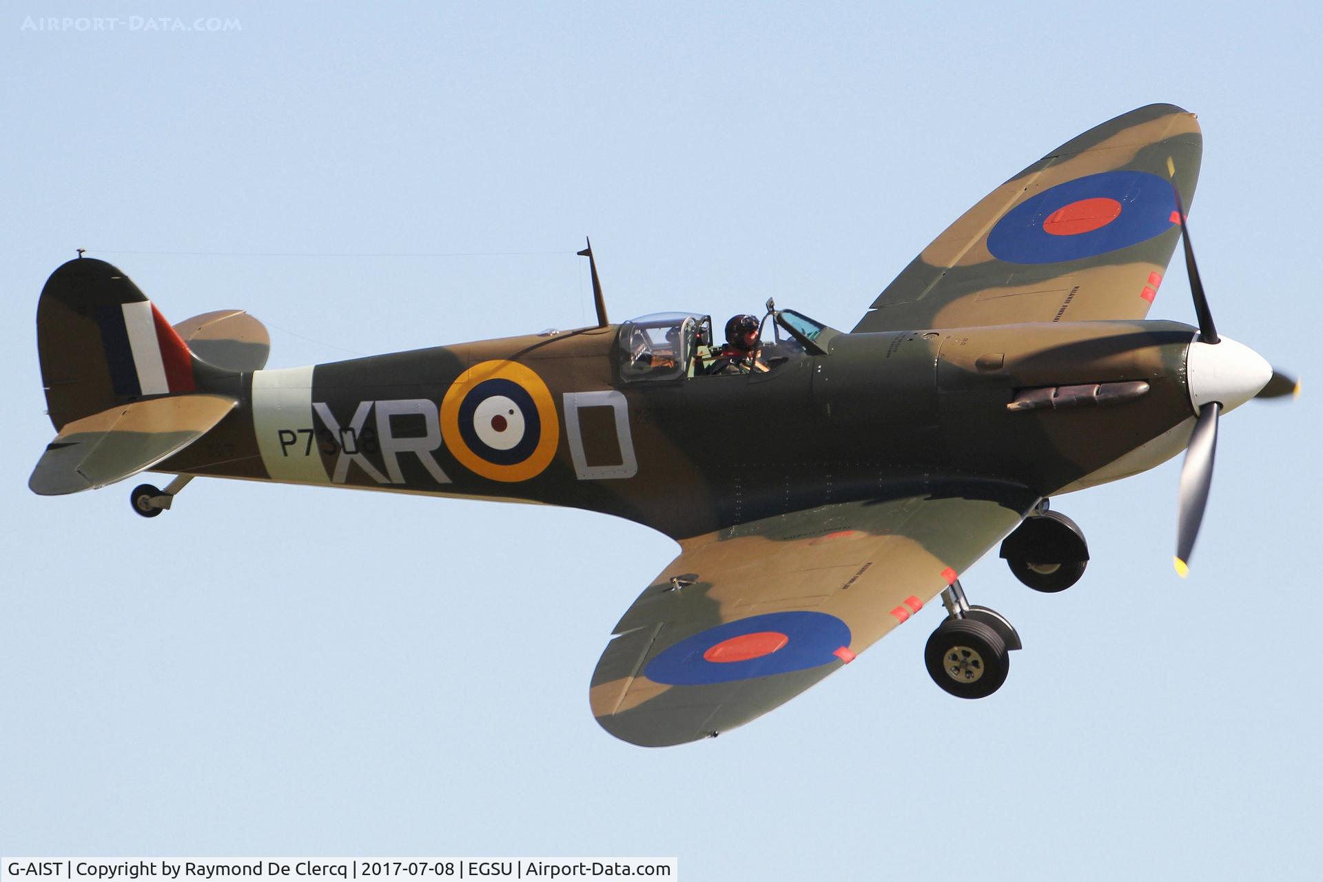 G-AIST, 1941 Supermarine 300 Spitfire Mk1A C/N WASP/20/2, Flying Legends airshow.