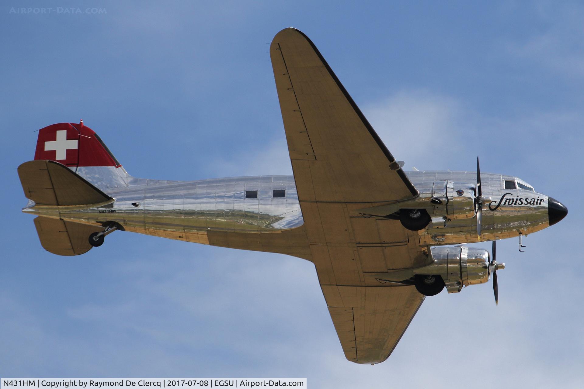 N431HM, 1943 Douglas DC-3C-S1C3G (C-47A) C/N 9995, Flying Legends airshow.