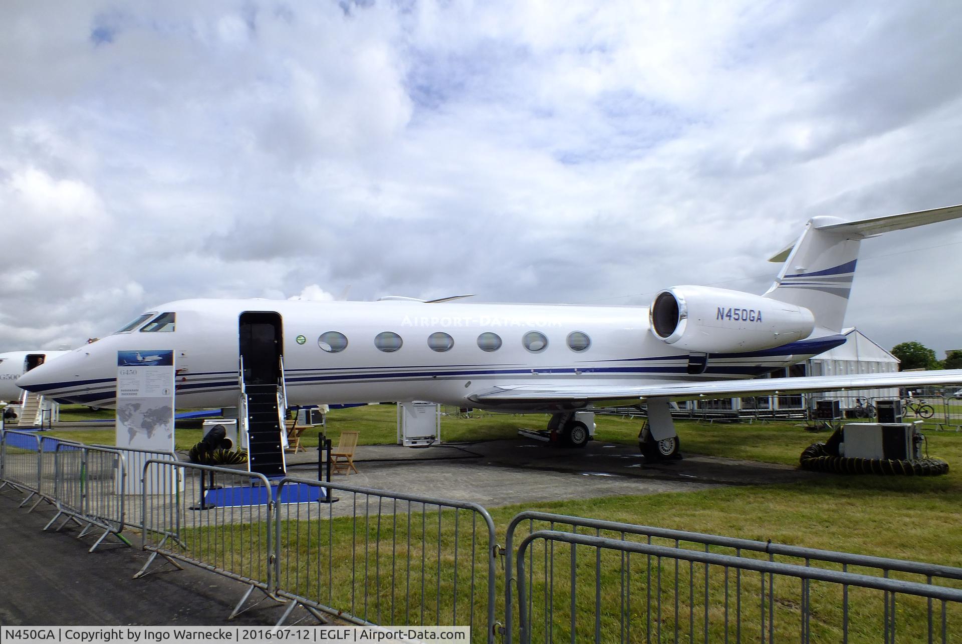 N450GA, 2015 Gulfstream Aerospace GIV-X (G450) C/N 4331, Gulfstream G IV-X (G450) at Farnborough International 2016