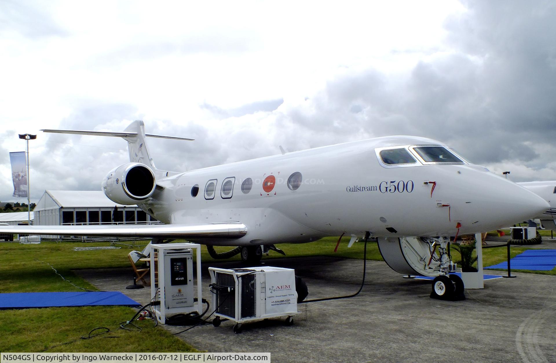 N504GS, 2016 Gulfstream Aerospace GVII-G500 C/N 72004, Gulfstream G VII (G500) at Farnborough International 2016