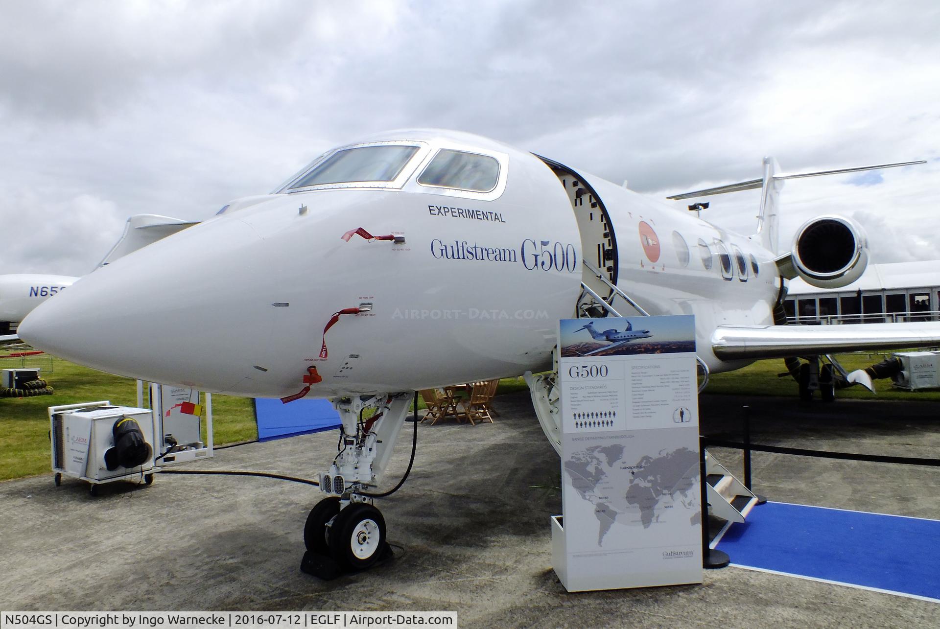 N504GS, 2016 Gulfstream Aerospace GVII-G500 C/N 72004, Gulfstream G VII (G500) at Farnborough International 2016