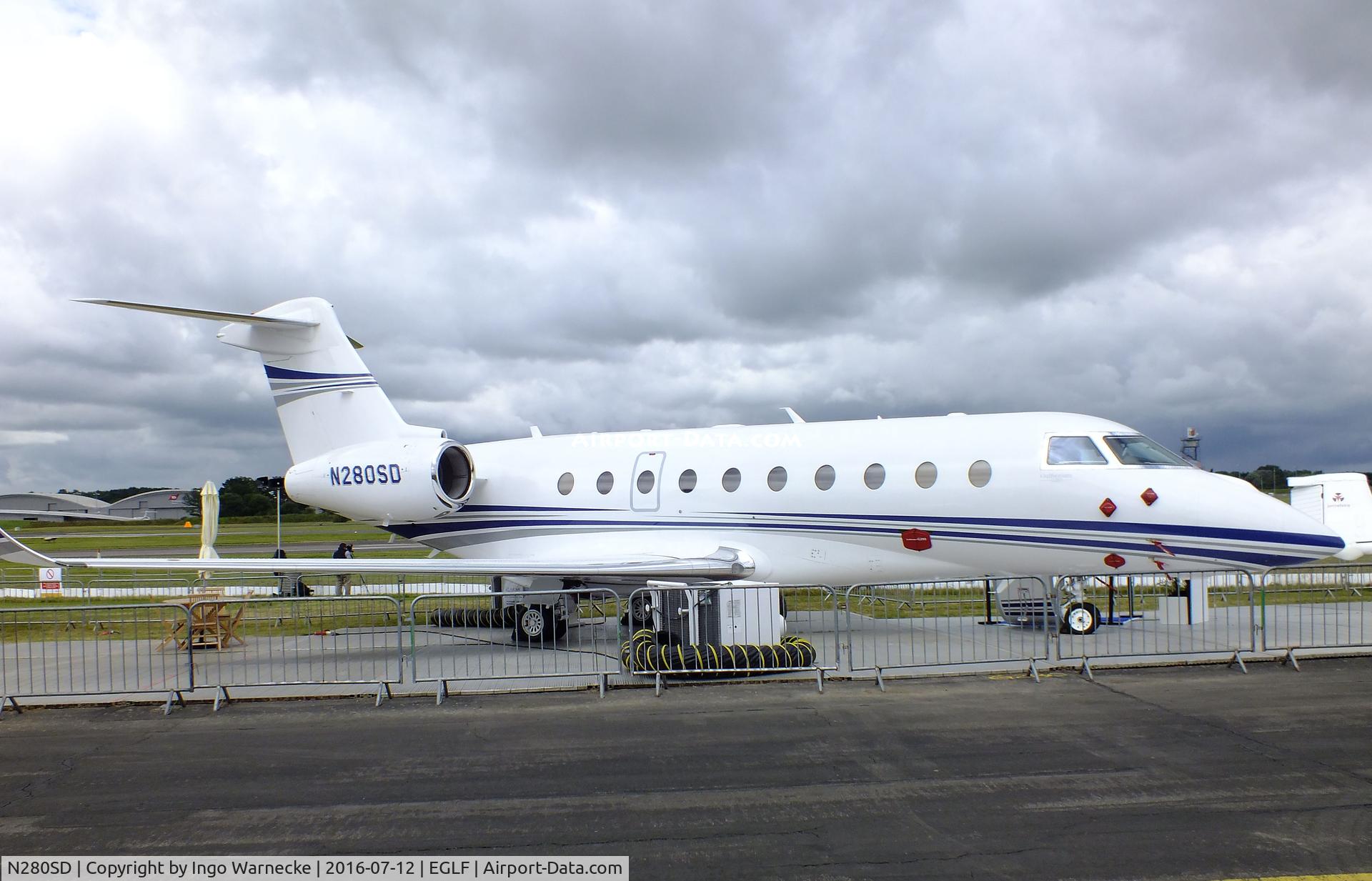 N280SD, 2015 Israel Aircraft Industries Gulfstream G280 C/N 2080, IAI Gulfstream G280 at Farnborough International 2016