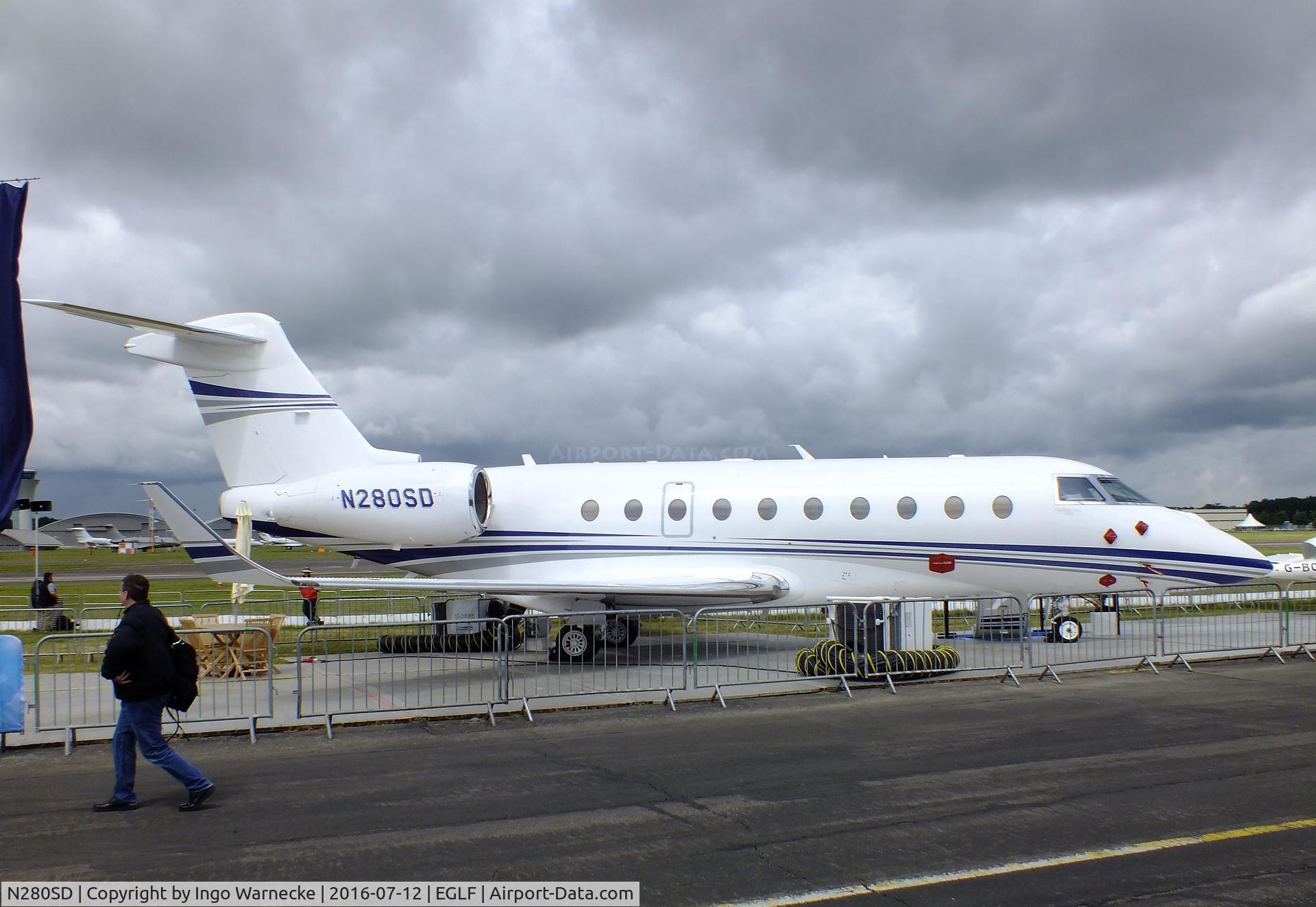 N280SD, 2015 Israel Aircraft Industries Gulfstream G280 C/N 2080, IAI Gulfstream G280 at Farnborough International 2016