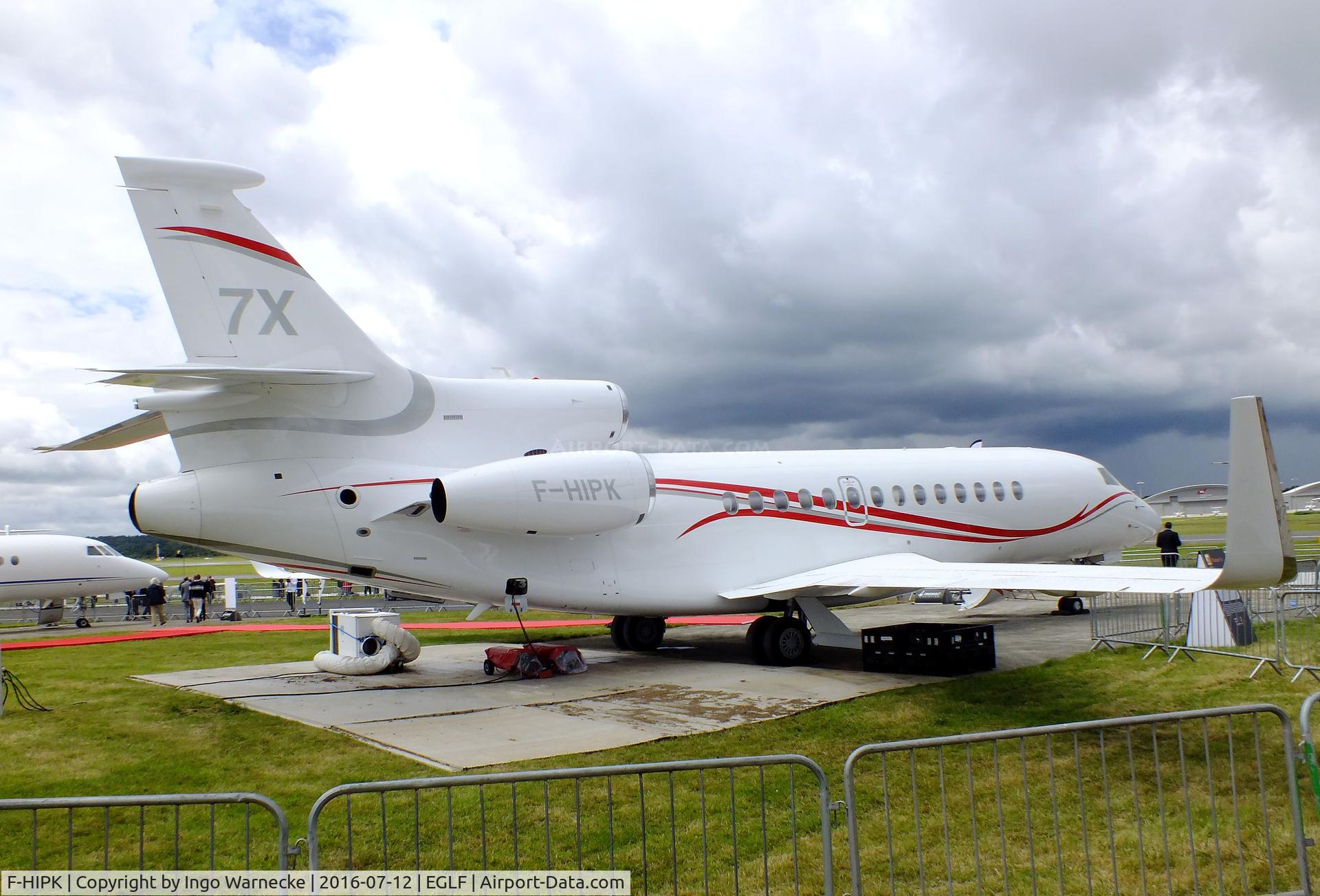 F-HIPK, 2015 Dassault Falcon 7X C/N 258, Dassault Falcon 7X at Farnborough International 2016