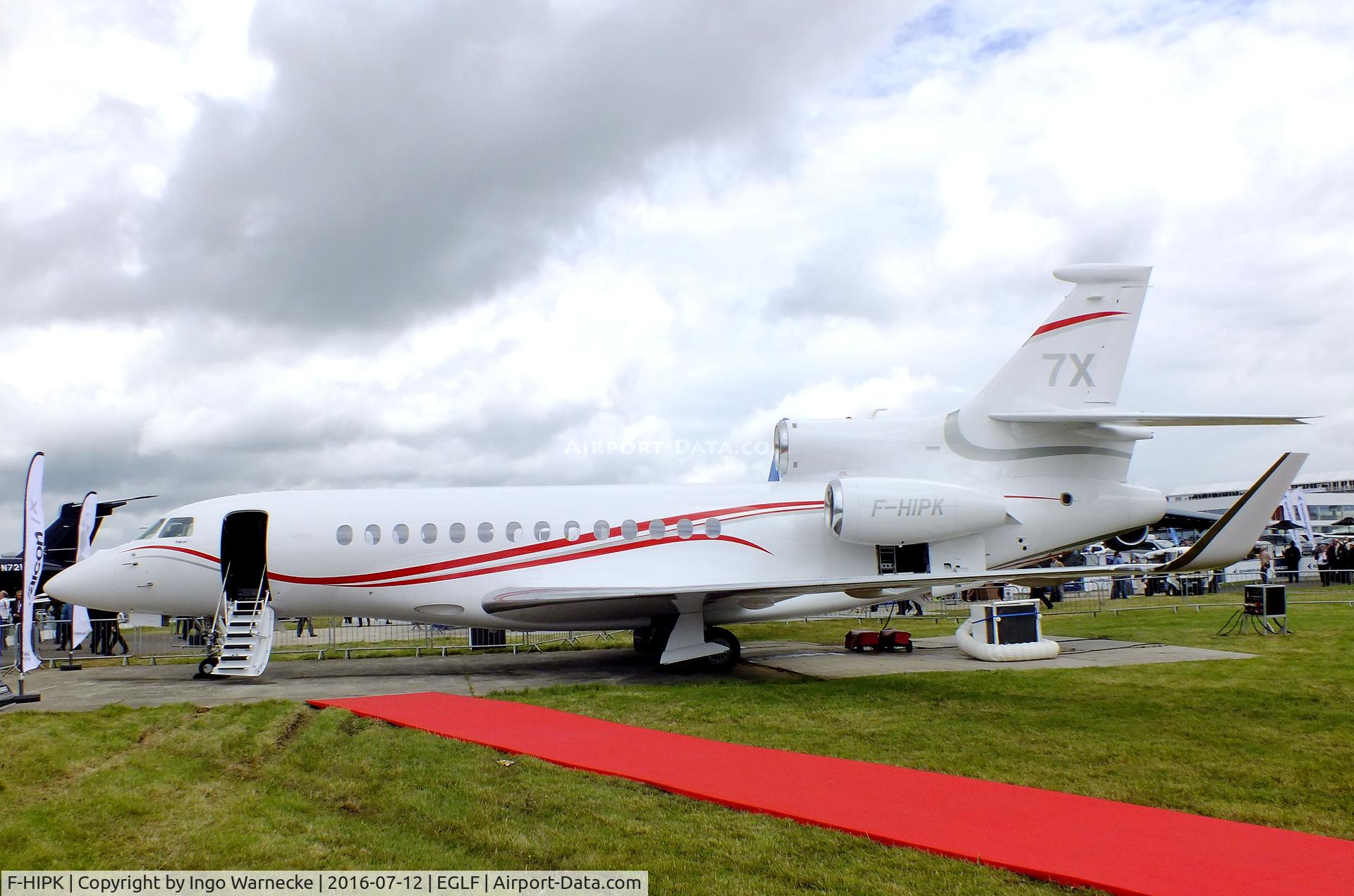 F-HIPK, 2015 Dassault Falcon 7X C/N 258, Dassault Falcon 7X at Farnborough International 2016