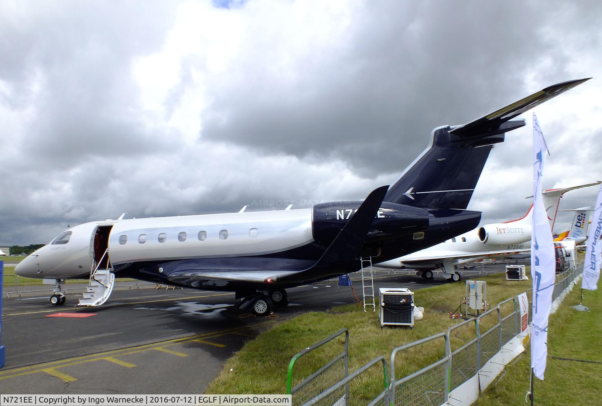 N721EE, 2016 Embraer EMB-550 Legacy 500 C/N 55000046, EMBRAER EMB-550 Legacy 500 at Farnborough International 2016
