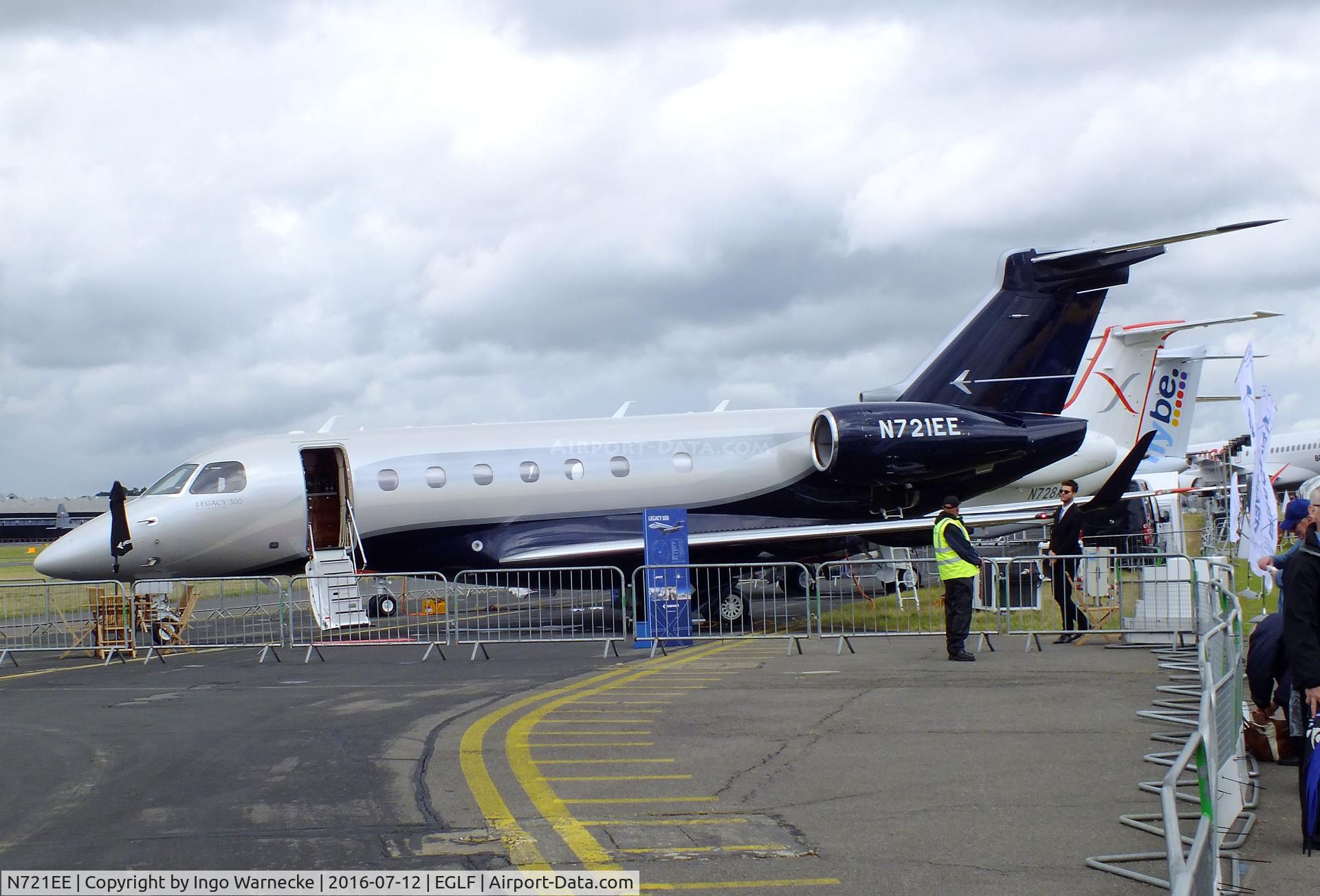 N721EE, 2016 Embraer EMB-550 Legacy 500 C/N 55000046, EMBRAER EMB-550 Legacy 500 at Farnborough International 2016