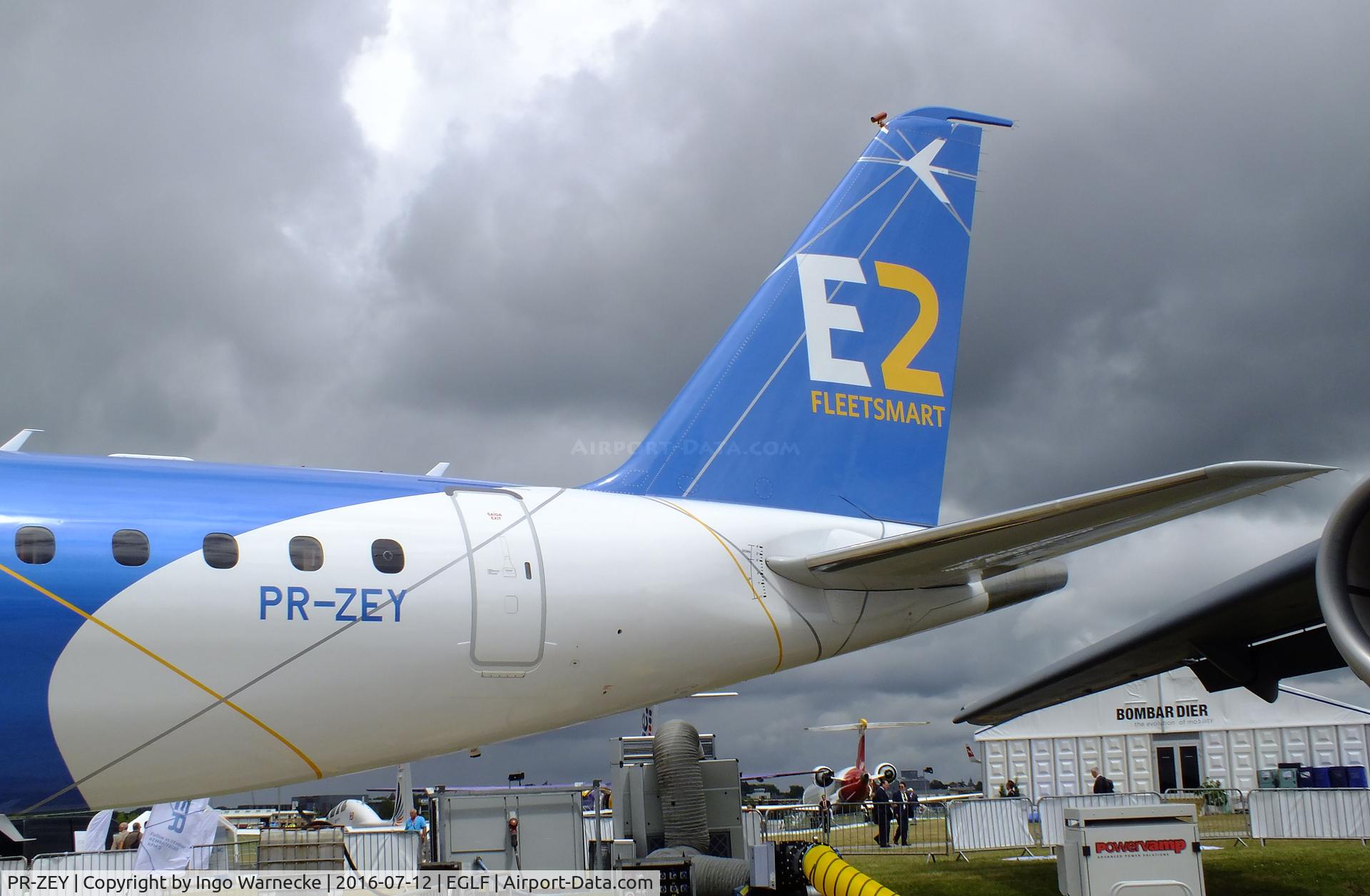PR-ZEY, 2016 Embraer 190-E2 (ERJ-190-300) C/N 19020001, EMBRAER E190-E2 at Farnborough International 2016