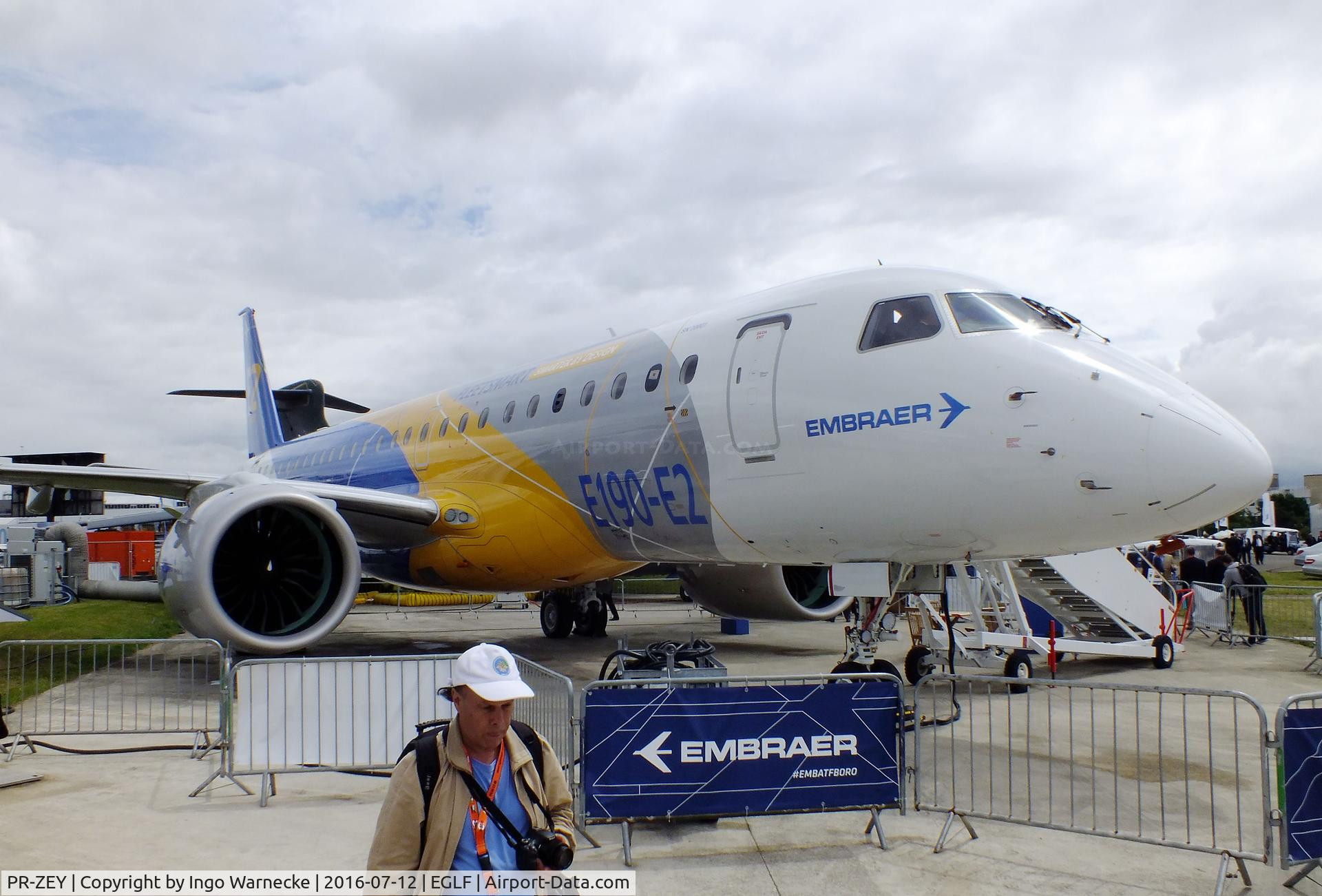 PR-ZEY, 2016 Embraer 190-E2 (ERJ-190-300) C/N 19020001, EMBRAER E190-E2 at Farnborough International 2016