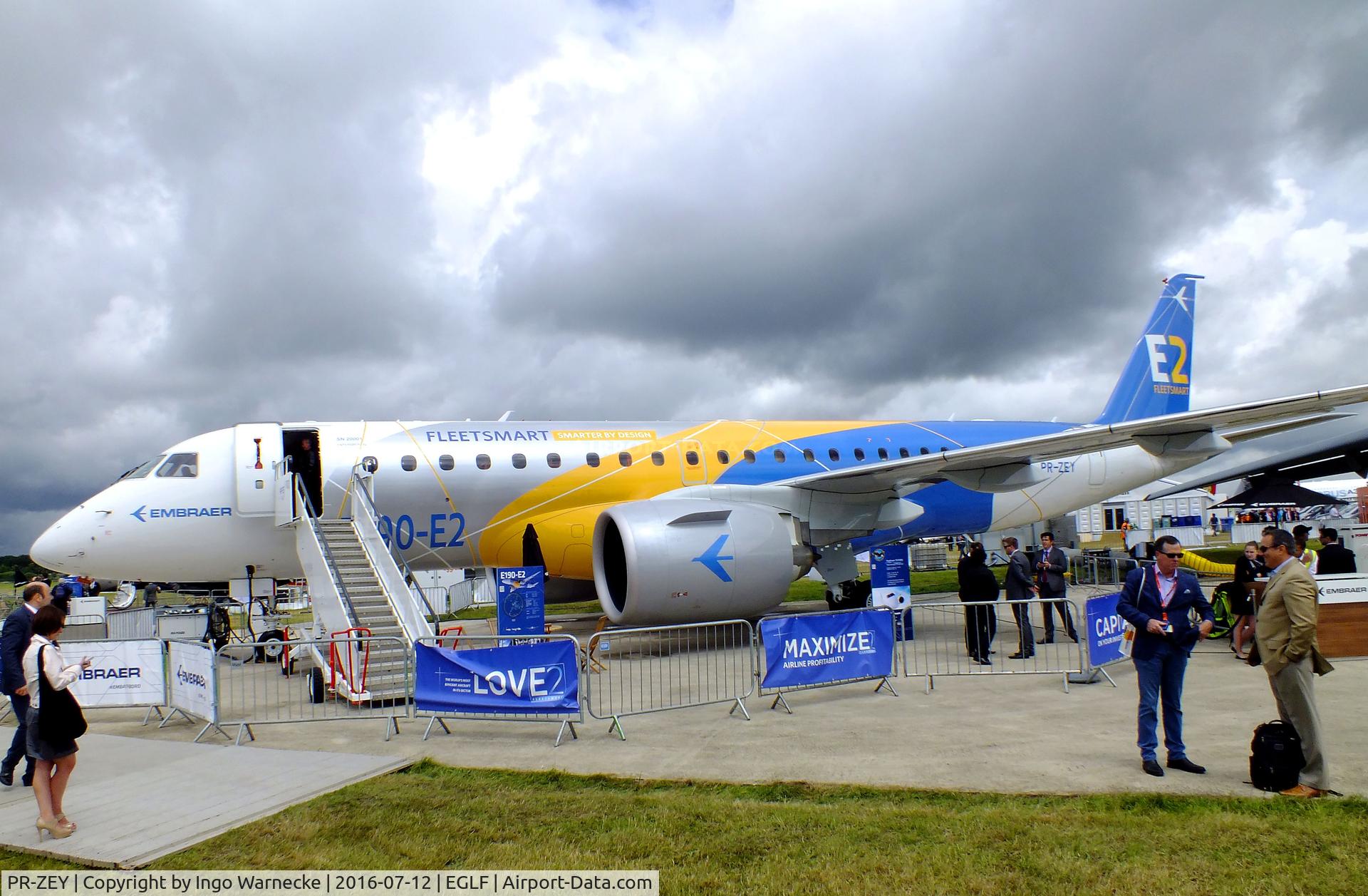PR-ZEY, 2016 Embraer 190-E2 (ERJ-190-300) C/N 19020001, EMBRAER E190-E2 at Farnborough International 2016