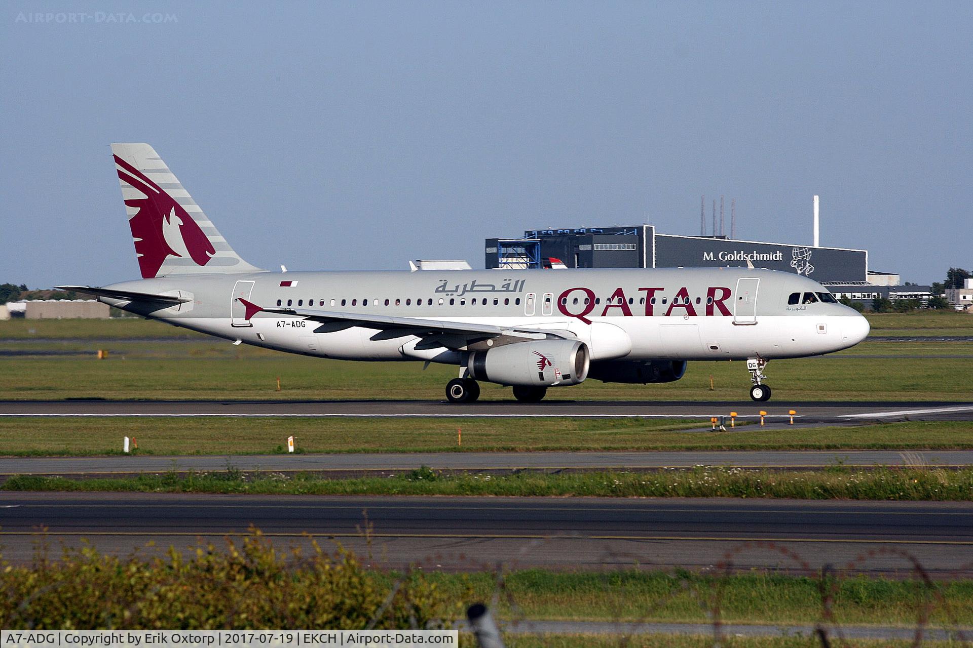 A7-ADG, 2003 Airbus A320-232 C/N 2121, A7-ADG taking off rw 22R
