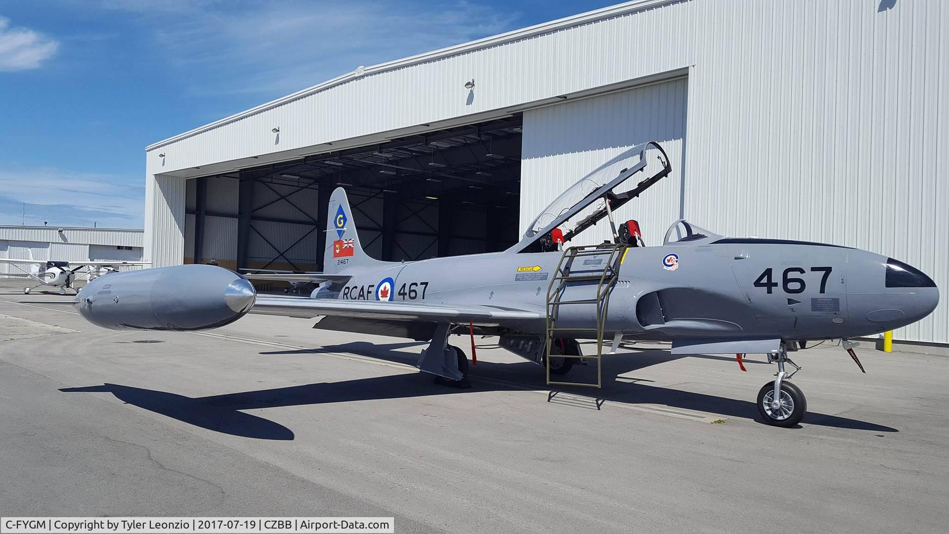 C-FYGM, 1954 Canadair CT-133 Silver Star C/N T33-467, On the apron at Boundary Bay Airport (CZBB)