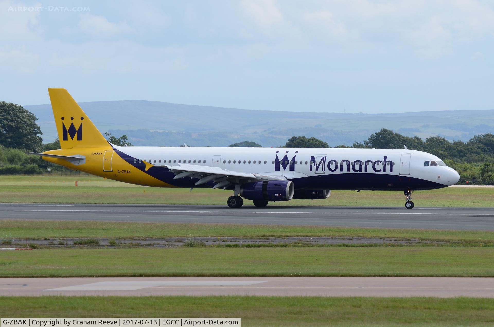 G-ZBAK, 2008 Airbus A321-231 C/N 3458, Just landed at Manchester.