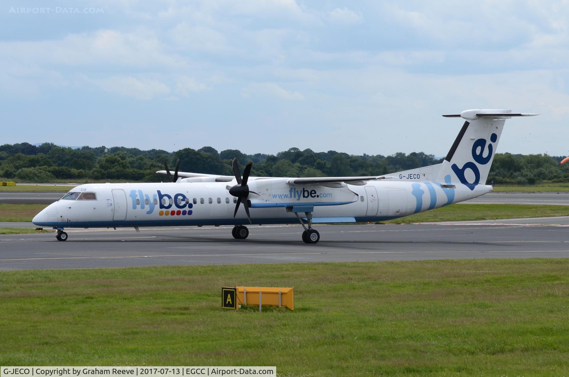 G-JECO, 2006 De Havilland Canada DHC-8-402Q Dash 8 C/N 4126, Just landed at Manchester.