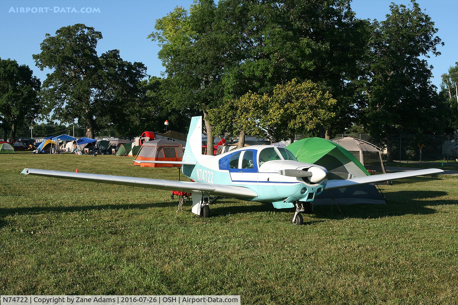 N74722, 1961 Mooney M20B Mark 21 C/N 1722, At the 2016 EAA AirVenture - Oshkosh, Wisconsin